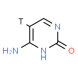 ChemSpider 2D Image | 6-Amino-2(1H)-(5-~3~H)pyrimidinone | C4H4TN3O