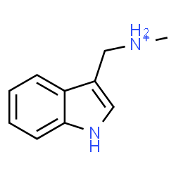 ChemSpider 2D Image | 1H-Indol-3-yl-N-methylmethanaminium | C10H13N2