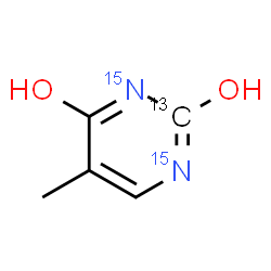 ChemSpider 2D Image | 5-Methyl-2,4-(2-~13~C,~15~N_2_)pyrimidinediol | C413CH615N2O2