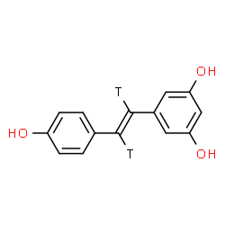 ChemSpider 2D Image | 5-[(E)-2-(4-Hydroxyphenyl)(~3~H_2_)vinyl]-1,3-benzenediol | C14H10T2O3
