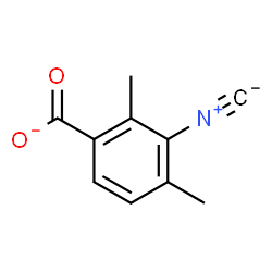 ChemSpider 2D Image | 3-Isocyano-2,4-dimethylbenzoate | C10H8NO2