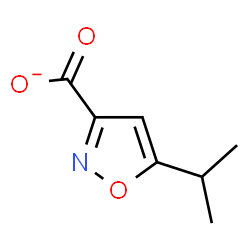 ChemSpider 2D Image | 5-Isopropyl-1,2-oxazole-3-carboxylate | C7H8NO3