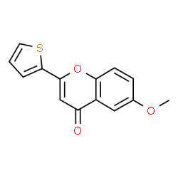 ChemSpider 2D Image | 6-Methoxy-2-(2-thienyl)-4H-chromen-4-one | C14H10O3S
