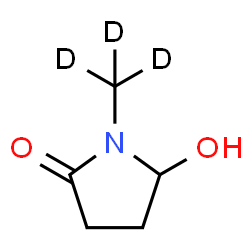 ChemSpider 2D Image | 5-Hydroxy-1-(~2~H_3_)methyl-2-pyrrolidinone | C5H6D3NO2
