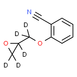ChemSpider 2D Image | 2-{[(~2~H_3_)-2-Oxiranyl(~2~H_2_)methyl]oxy}benzonitrile | C10H4D5NO2