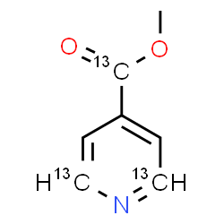 ChemSpider 2D Image | Methyl 4-(2,6-~13~C_2_)pyridine(~13~C)carboxylate | C413C3H7NO2