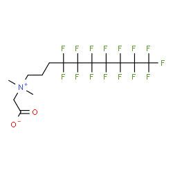 ChemSpider 2D Image | [Dimethyl(4,4,5,5,6,6,7,7,8,8,9,9,10,10,10-pentadecafluorodecyl)ammonio]acetate | C14H14F15NO2