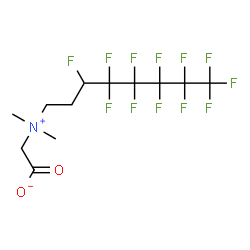 ChemSpider 2D Image | [(3,4,4,5,5,6,6,7,7,8,8,8-Dodecafluorooctyl)(dimethyl)ammonio]acetate | C12H13F12NO2