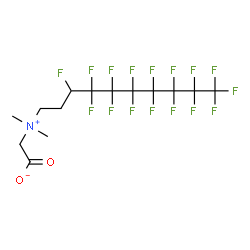 ChemSpider 2D Image | [(3,4,4,5,5,6,6,7,7,8,8,9,9,10,10,10-Hexadecafluorodecyl)(dimethyl)ammonio]acetate | C14H13F16NO2