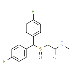 ChemSpider 2D Image | 2-{[Bis(4-fluorophenyl)methyl]sulfinyl}-N-methylacetamide | C16H15F2NO2S