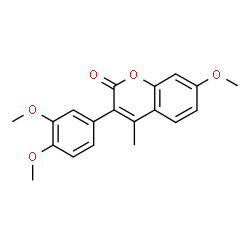 ChemSpider 2D Image | 3-(3,4-Dimethoxyphenyl)-7-methoxy-4-methyl-2H-chromen-2-one | C19H18O5