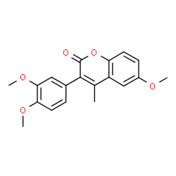 ChemSpider 2D Image | 3-(3,4-Dimethoxyphenyl)-6-methoxy-4-methyl-2H-chromen-2-one | C19H18O5
