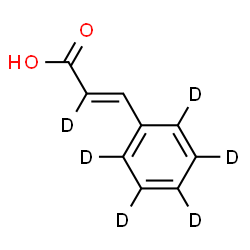 ChemSpider 2D Image | (2E)-3-(~2~H_5_)Phenyl(2-~2~H)-2-propenoic acid | C9H2D6O2