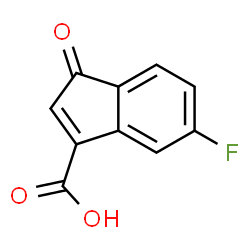 ChemSpider 2D Image | 5-Fluoro-1-oxo-1H-indene-3-carboxylic acid | C10H5FO3