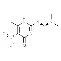 ChemSpider 2D Image | N,N-Dimethyl-N'-(6-methyl-5-nitro-4-oxo-1,4-dihydro-2-pyrimidinyl)imidoformamide | C8H11N5O3