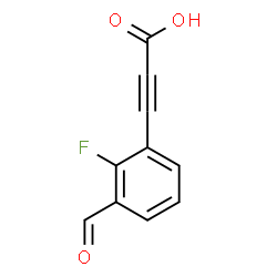 ChemSpider 2D Image | 3-(2-Fluoro-3-formylphenyl)-2-propynoic acid | C10H5FO3