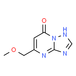 ChemSpider 2D Image | 5-(Methoxymethyl)[1,2,4]triazolo[1,5-a]pyrimidin-7(1H)-one | C7H8N4O2