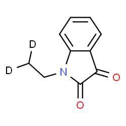 ChemSpider 2D Image | 1-[(2,2-~2~H_2_)Ethyl]-1H-indole-2,3-dione | C10H7D2NO2