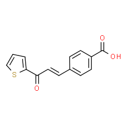 ChemSpider 2D Image | 4-[(1E)-3-Oxo-3-(2-thienyl)-1-propen-1-yl]benzoic acid | C14H10O3S
