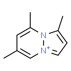 ChemSpider 2D Image | 1,6,8-Trimethylpyrazolo[1,2-a]pyridazin-4-ium | C10H13N2