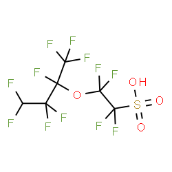 ChemSpider 2D Image | 1,1,2,2-Tetrafluoro-2-[(1,1,1,2,3,3,4,4-octafluoro-2-butanyl)oxy]ethanesulfonic acid | C6H2F12O4S