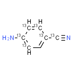 ChemSpider 2D Image | 4-Amino(cyano,1,2,3,4,5-~13~C_6_)benzonitrile | C13C6H6N2