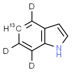ChemSpider 2D Image | (5-~13~C,4,6,7-~2~H_3_)-1H-Indole | C713CH4D3N