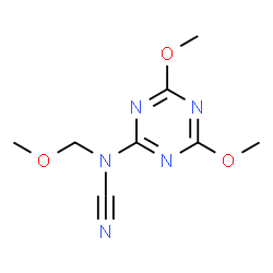 ChemSpider 2D Image | (4,6-Dimethoxy-1,3,5-triazin-2-yl)(methoxymethyl)cyanamide | C8H11N5O3