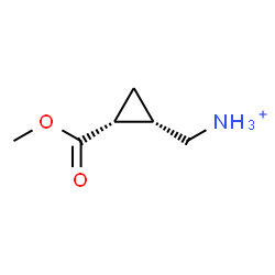 ChemSpider 2D Image | [(1S,2R)-2-(Methoxycarbonyl)cyclopropyl]methanaminium | C6H12NO2