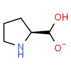 ChemSpider 2D Image | (S)-Hydroxy[(2S)-2-pyrrolidinyl]methanolate | C5H10NO2