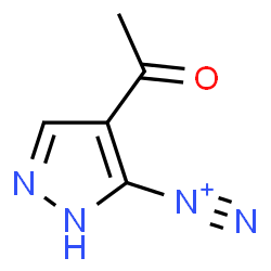 ChemSpider 2D Image | 4-Acetyl-1H-pyrazole-5-diazonium | C5H5N4O