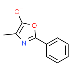 ChemSpider 2D Image | 4-Methyl-2-phenyl-1,3-oxazol-5-olate | C10H8NO2