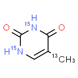 ChemSpider 2D Image | 5-(~13~C)Methyl-2,4(1H,3H)-(~15~N_2_)pyrimidinedione | C413CH615N2O2