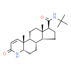 ChemSpider 2D Image | (4aR,4bR,6aS,7S,9aR,9bS,11aS)-4a,6a-Dimethyl-N-(2-methyl-2-propanyl)-2-oxo-2,4a,4b,5,6,6a,7,8,9,9a,9b,10,11,11a-tetradecahydro-1H-indeno[5,4-f]quinoline-7-carboxamide | C23H36N2O2