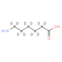 ChemSpider 2D Image | 6-Amino(~2~H_10_)hexanoic acid | C6H3D10NO2