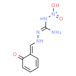 ChemSpider 2D Image | 2-[(E)-Amino{[(E)-(6-oxo-2,4-cyclohexadien-1-ylidene)methyl]hydrazono}methyl]-1-hydroxy-1-oxohydrazinium | C8H10N5O3