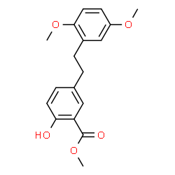 ChemSpider 2D Image | Methyl 5-[2-(2,5-dimethoxyphenyl)ethyl]-2-hydroxybenzoate | C18H20O5