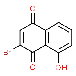 ChemSpider 2D Image | 2-Bromo-8-hydroxy-1,4-naphthoquinone | C10H5BrO3