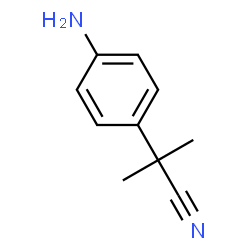 ChemSpider 2D Image | 2-(4-Aminophenyl)-2-methylpropanonitril | C10H12N2
