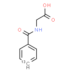 ChemSpider 2D Image | N-[(4-~13~C)Phenylcarbonyl]glycine | C813CH9NO3