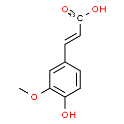 ChemSpider 2D Image | (2E)-3-(4-Hydroxy-3-methoxyphenyl)(1-~13~C)-2-propenoic acid | C913CH10O4