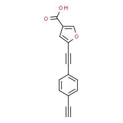 ChemSpider 2D Image | 5-[(4-Ethynylphenyl)ethynyl]-3-furoic acid | C15H8O3