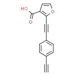ChemSpider 2D Image | 2-[(4-Ethynylphenyl)ethynyl]-3-furoic acid | C15H8O3