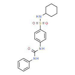 ChemSpider 2D Image | N-Cyclohexyl-4-[(phenylcarbamoyl)amino]benzenesulfonamide | C19H23N3O3S