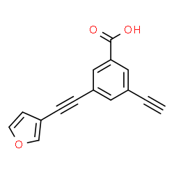 ChemSpider 2D Image | 3-Ethynyl-5-(3-furylethynyl)benzoic acid | C15H8O3