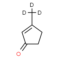 ChemSpider 2D Image | 3-(~2~H_3_)Methyl-2-cyclopenten-1-one | C6H5D3O