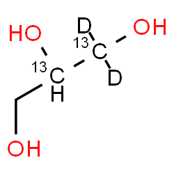 ChemSpider 2D Image | 1,1-dideuteriopropane-1,2,3-triol | C13C2H6D2O3