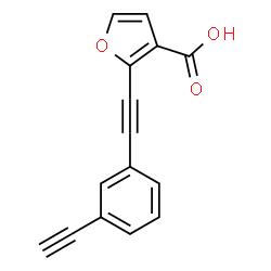 ChemSpider 2D Image | 2-[(3-Ethynylphenyl)ethynyl]-3-furoic acid | C15H8O3