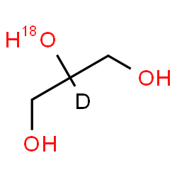 ChemSpider 2D Image | 1,2,3-(2-~2~H)Propane(2-~18~O)triol | C3H7DO218O