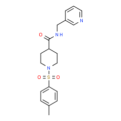 ChemSpider 2D Image | 1-[(4-Methylphenyl)sulfonyl]-N-(3-pyridinylmethyl)-4-piperidinecarboxamide | C19H23N3O3S